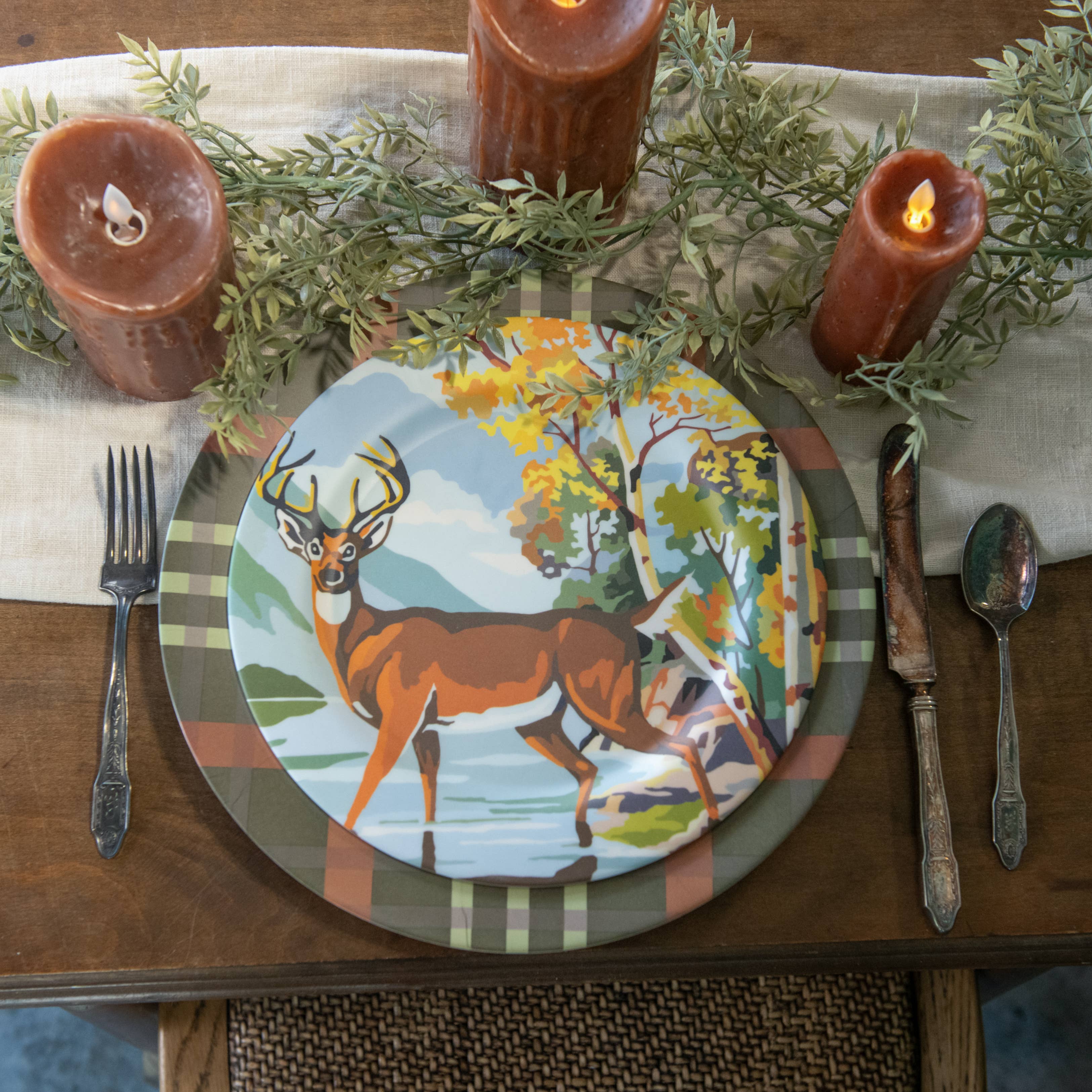 Ragon House Vintage Inspired Paint By Numbers Deer By Water Plate