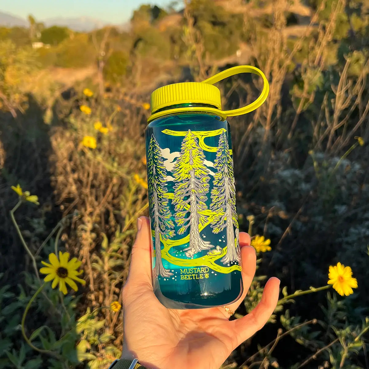 Mustard Beetle 16oz Redwoods Nalgene Water Bottle