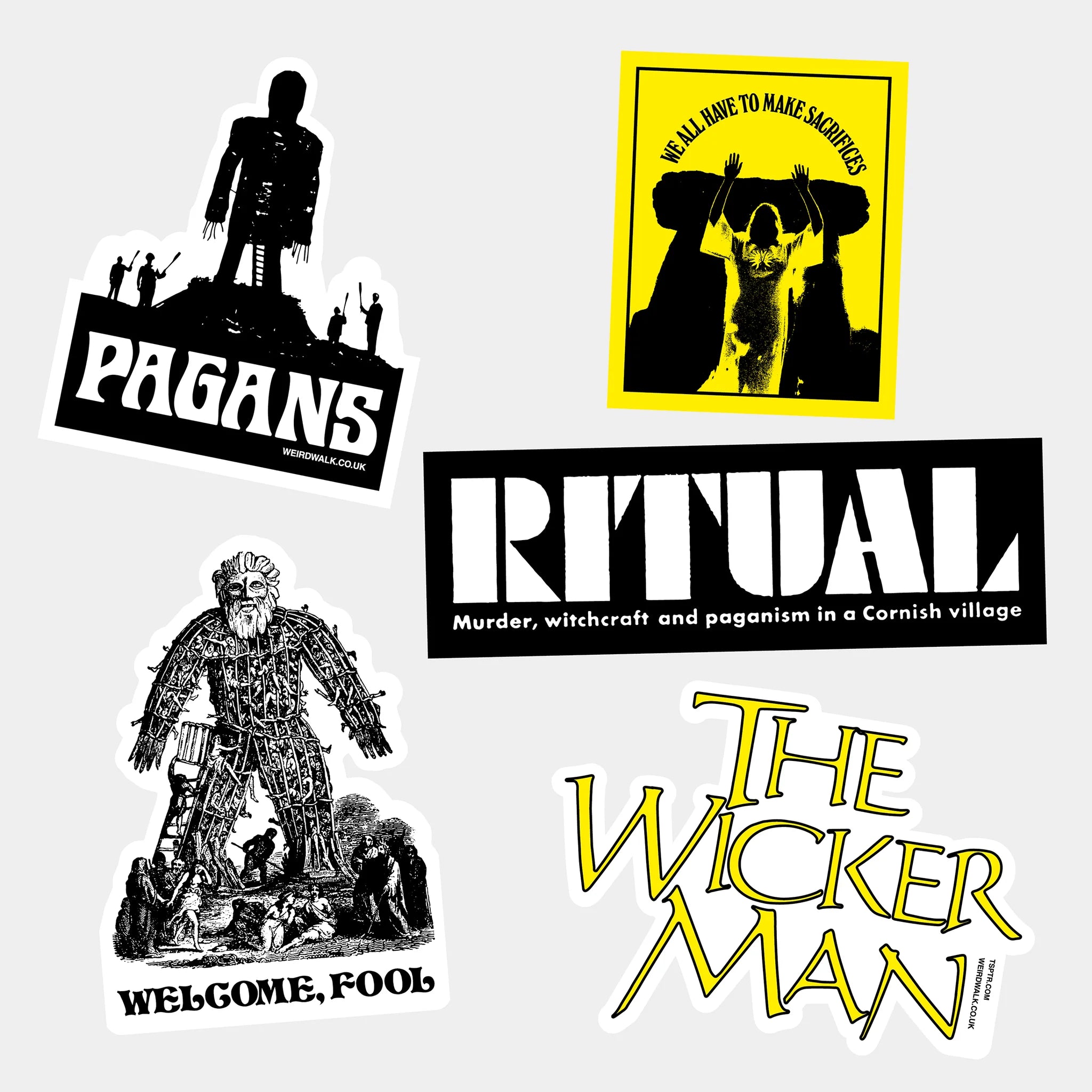 Weird Walk Wicker Man Ritual Sticker Pack
