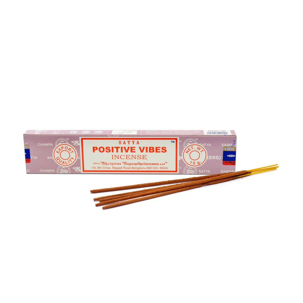 SATYA Incense Sticks Stay Positive , Positive Vibes 10 Pack
