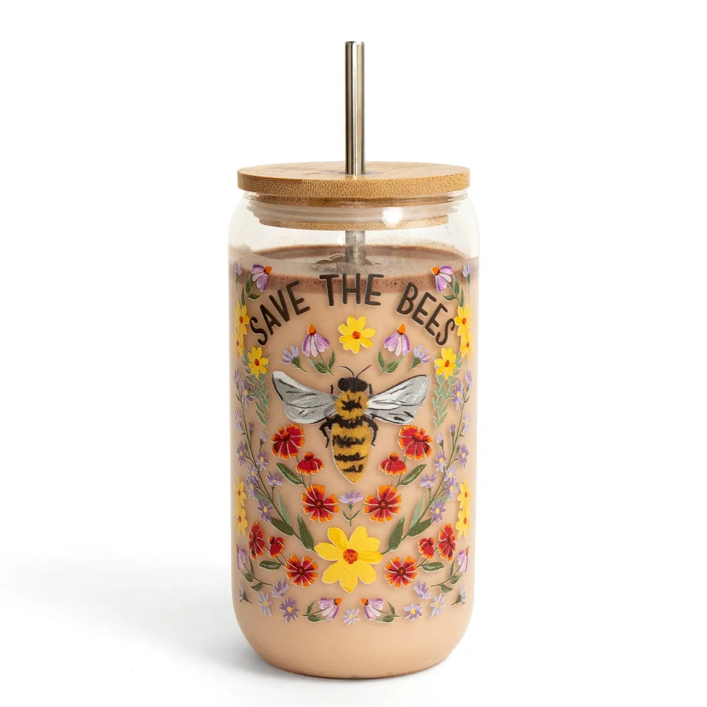 1Canoe2 Save The Bees Glass Can