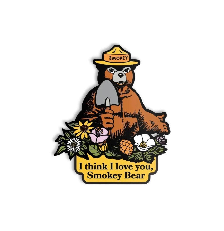 The Landmark Project I Think I Love You Smokey Bear Sticker