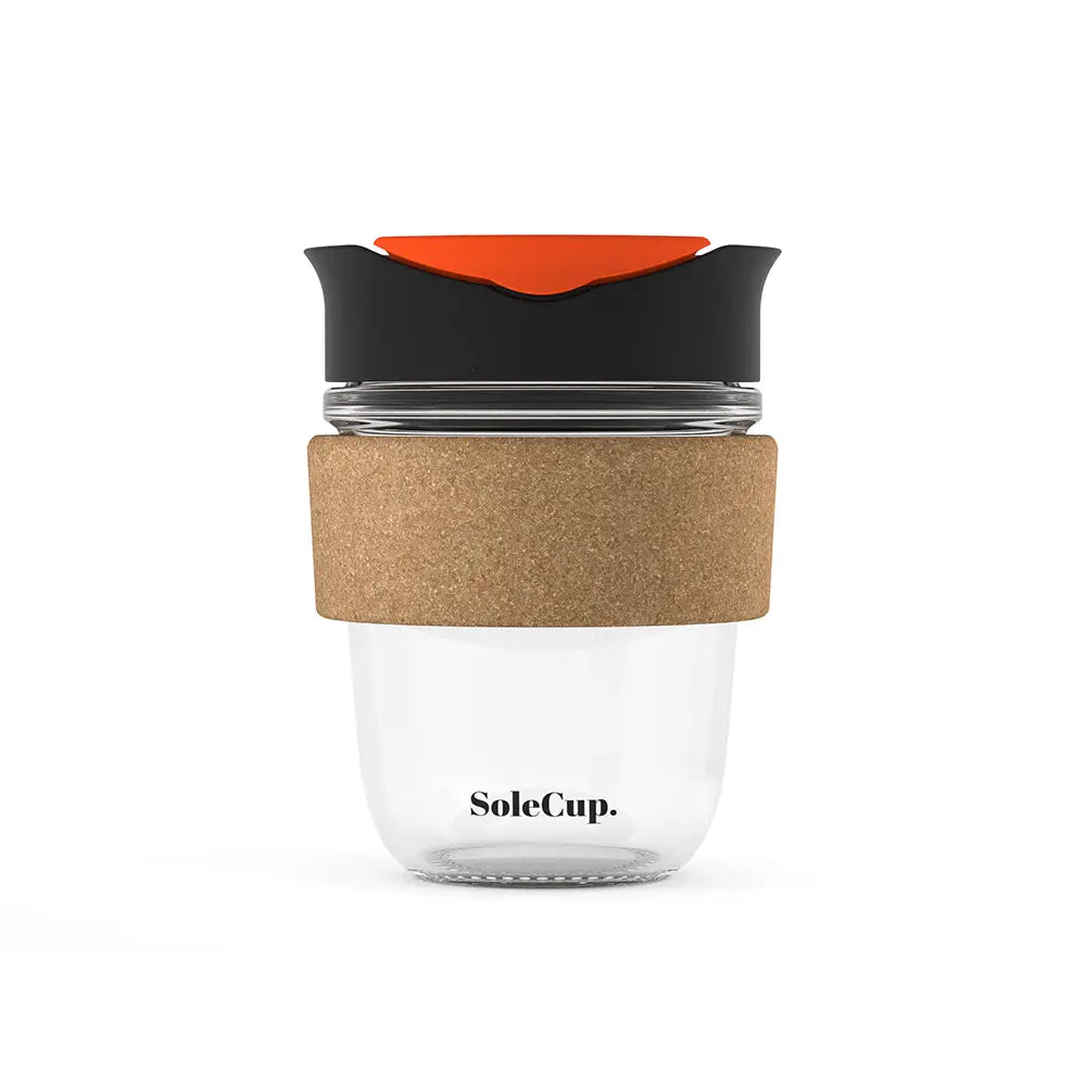Sole Cup Travel Mug Original  - 12oz Cork Tempered Glass Mug (Colour Options)