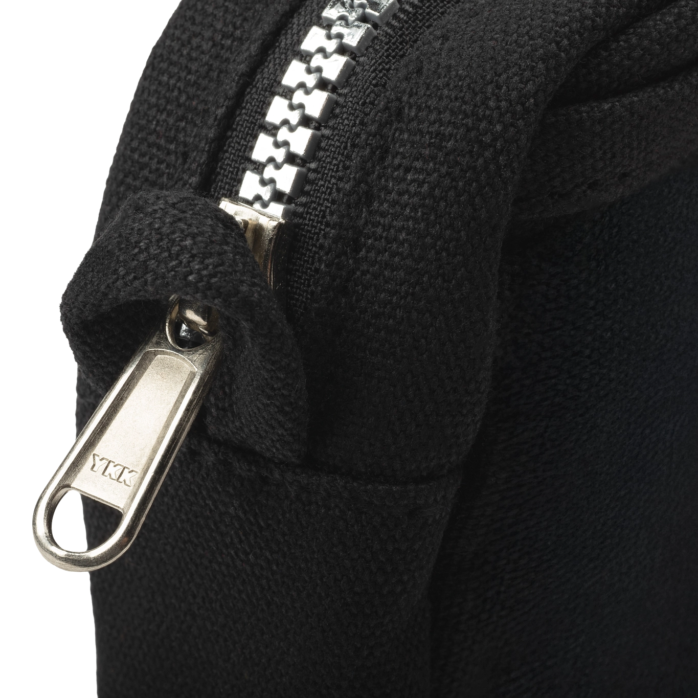 Soolla® Studio Blackout Artist Pouch features a silver YKK zipper; minimalist, durable pencil case for art and stationery storage.