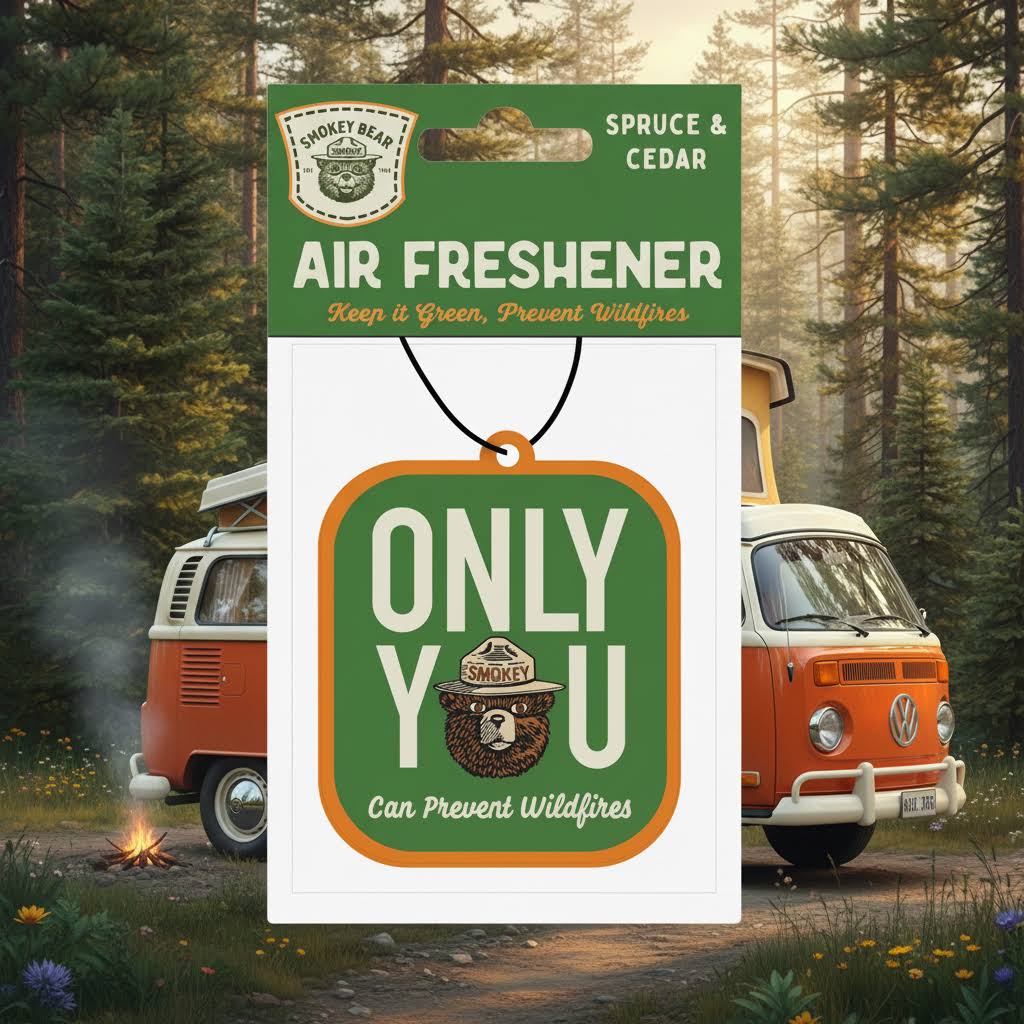 Good & Well Supply Co Spruce & Cedar - Smokey Bear Air Freshener