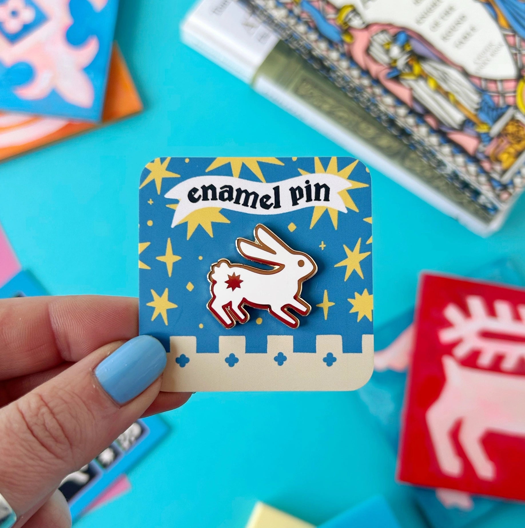 Stacey McEvoy Caunt Enamel Pin Medieval Rabbit - Fun Medieval Gifts