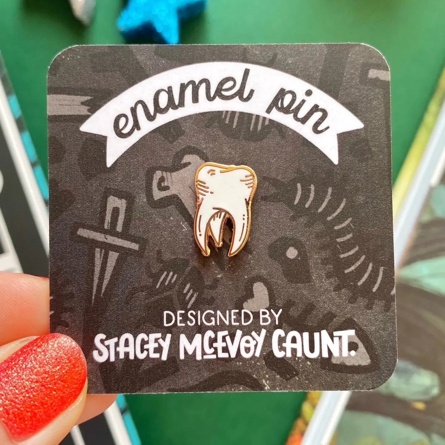 Stacey McEvoy Caunt Medieval Tooth Enamel Pin