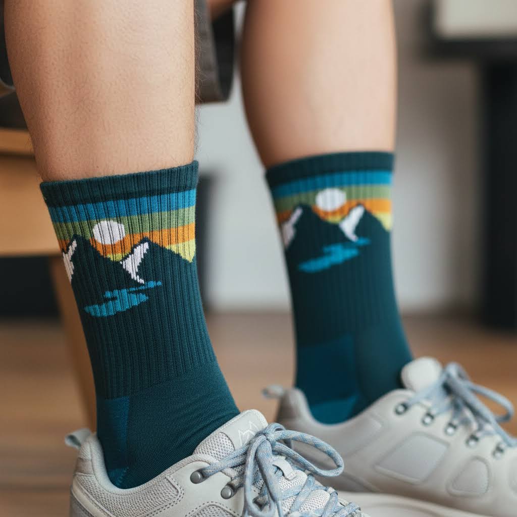 Darn Tough 1997 Unisex Sunset Ledge Micro Crew Lightweight Hiking Socks - Bottle