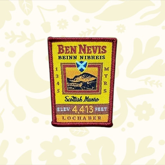 The Adventure Patch Company Ben Nevis Munro Series Patch—perfect for Ben Nevis enthusiasts, hikers, collectors, UK hiking badges.