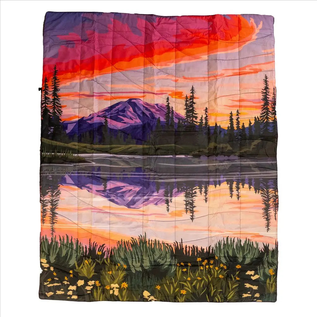 The Montana Scene Outdoor Camping Campervan Blankets - Summer Glow