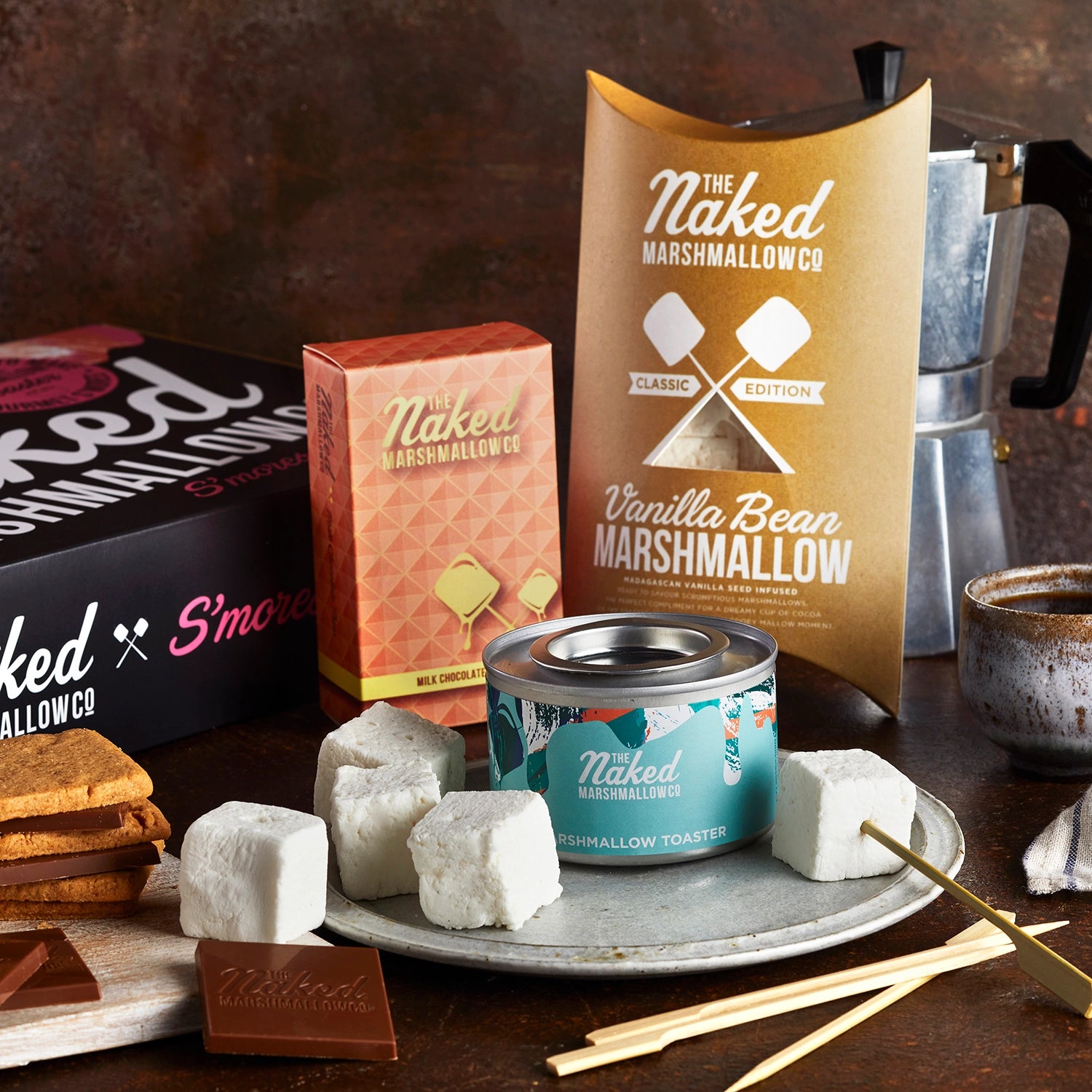 The Naked Marshmallow Co S’mores Kit With Burner