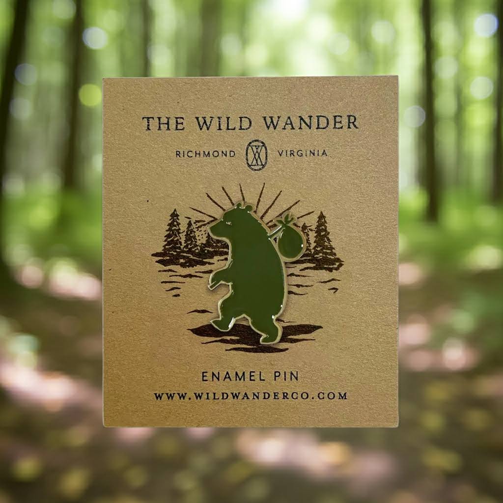 The Wild Wander Wandering Bear Enamel Pin