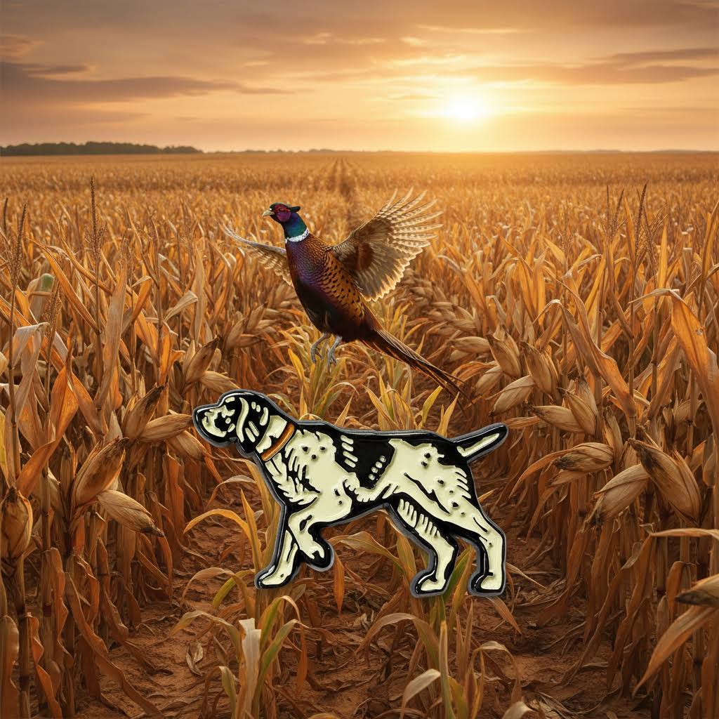 The Wild Wander Pointer Dog Enamel Pin