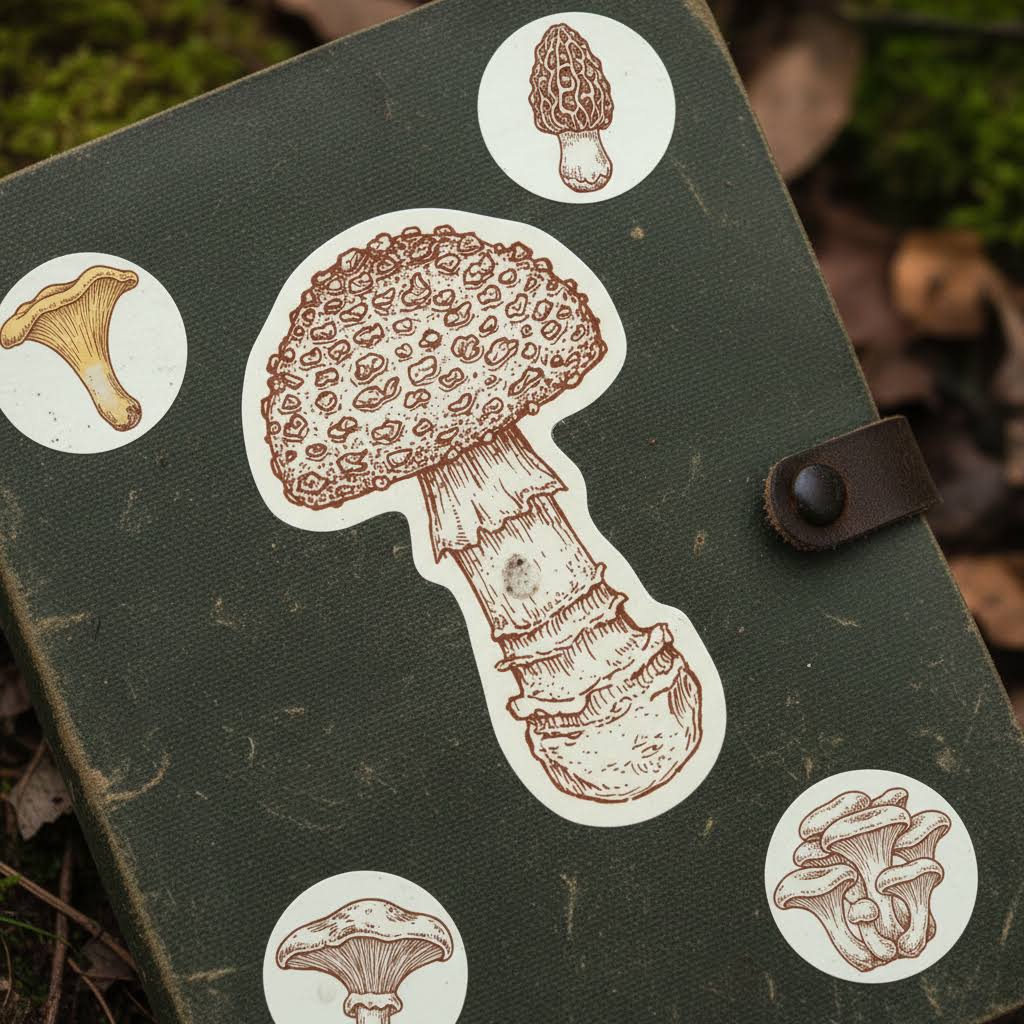 The Wild Wander Spotted Mushroom Sticker