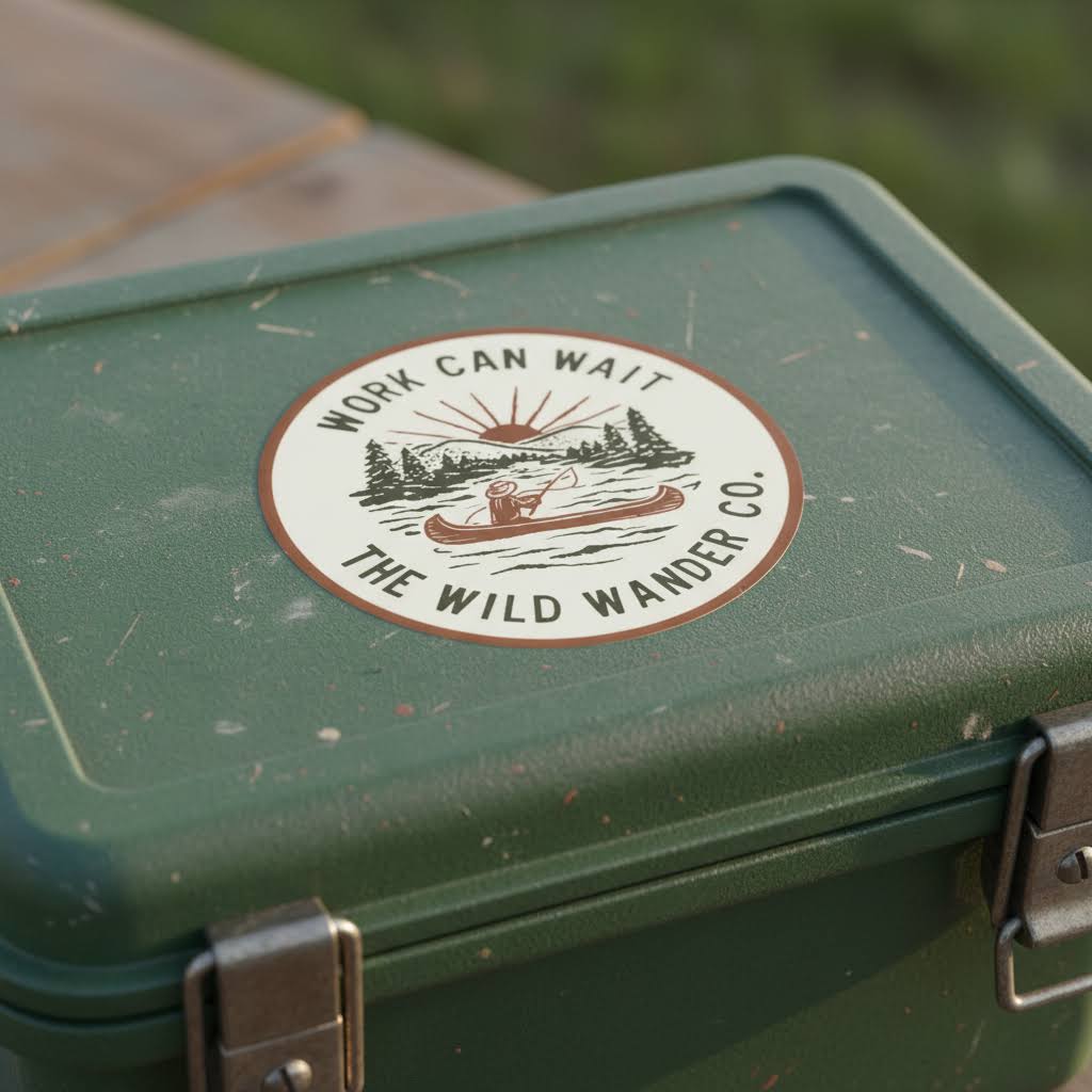 The Wild Wander Work Can Wait Sticker