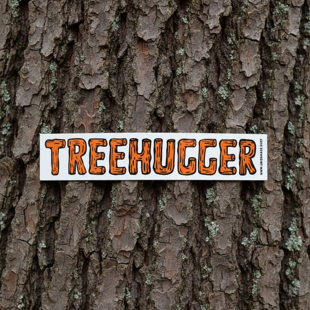 Union Made Large Vinyl Sticker - Tree Hugger