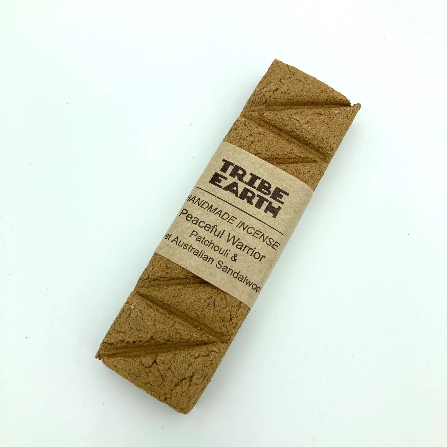 Tribe Earth Incense Plank Bar Warrior—Sandalwood & Patchouli, natural plant-based incense for relaxing, calming fragrance.