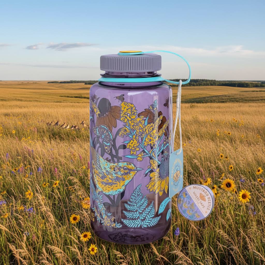 Mustard Beetle Praire 32oz Wide Mouth Nalgene Water Bottle