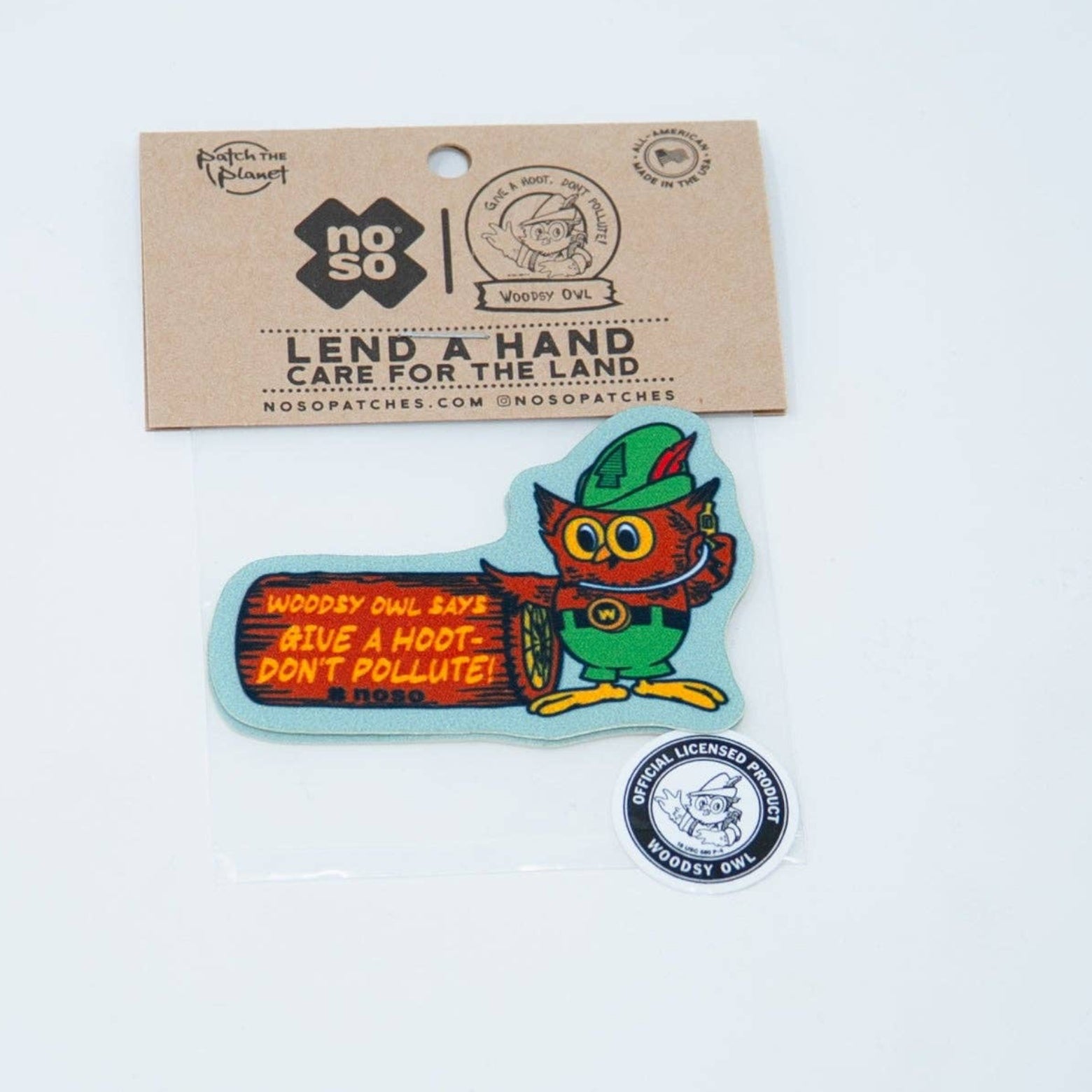 Don’t Pollute Woodsy Owl x NoSo Repair Patch