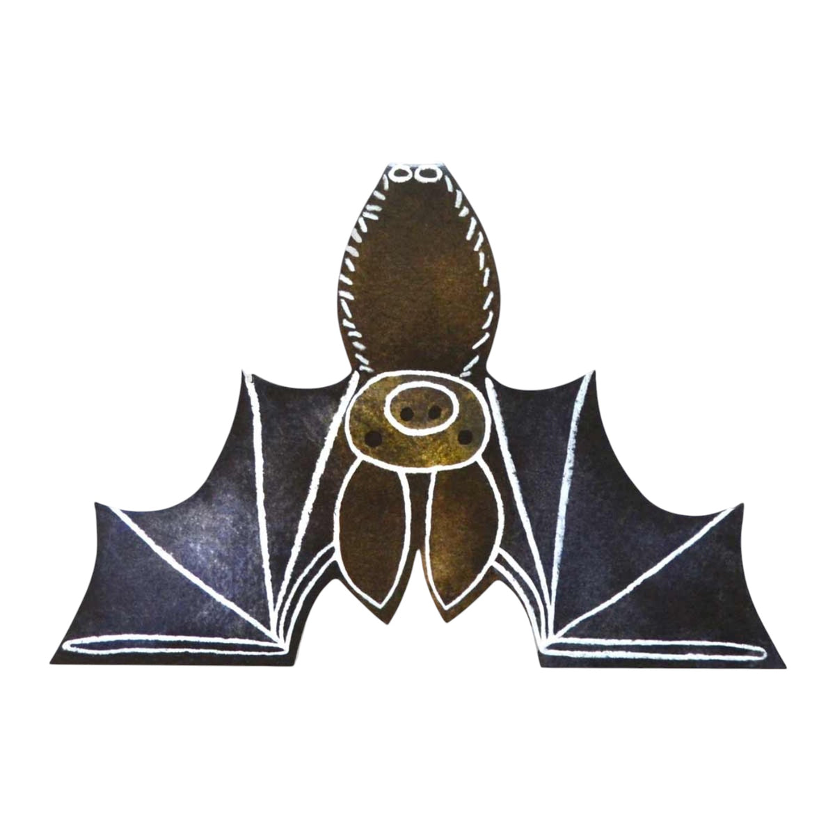 Forager Provisions LTD Mortlake Papers bat-shaped Halloween greeting card made from recycled black paper.
