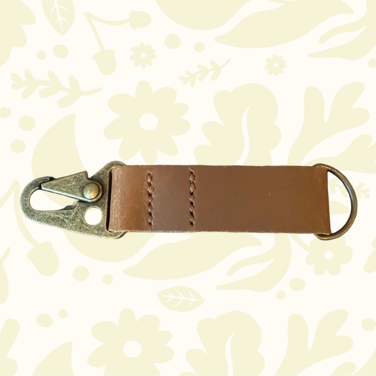 Kjøtt Forager Leather Key Fob—2026 colors, premium full-grain leather, metal clip & ring. Choose your favorite shade!.