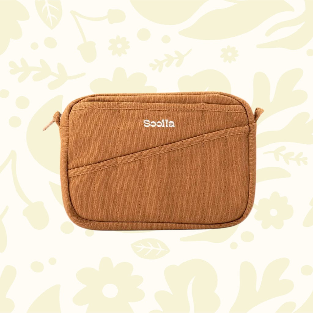Forager Provisions LTD Soolla Studio cinnamon cotton canvas artist stationery pouch with front pocket and zipper
