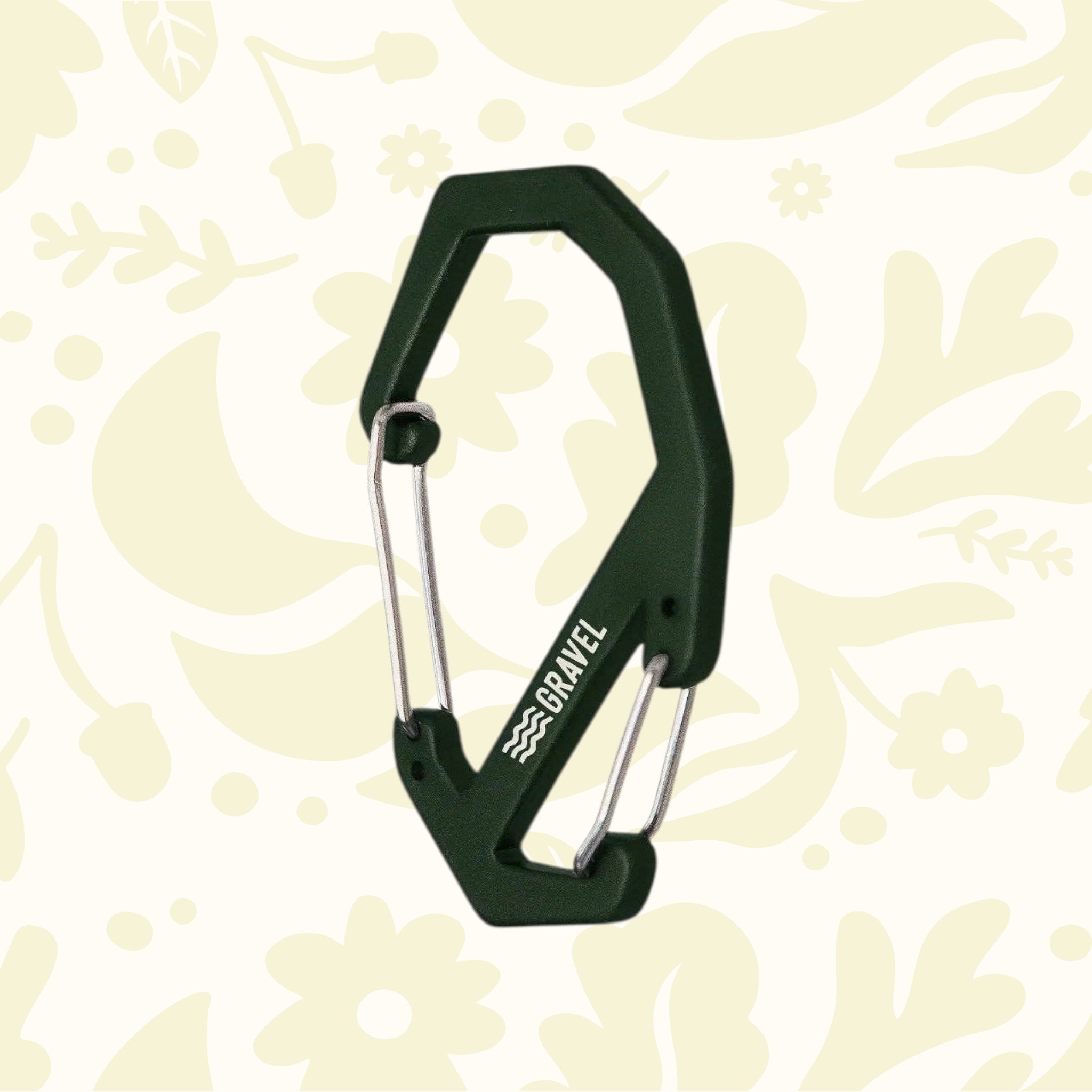 Forager Provisions LTD dark green lightweight aluminum carabiner for daily carry and gear organization