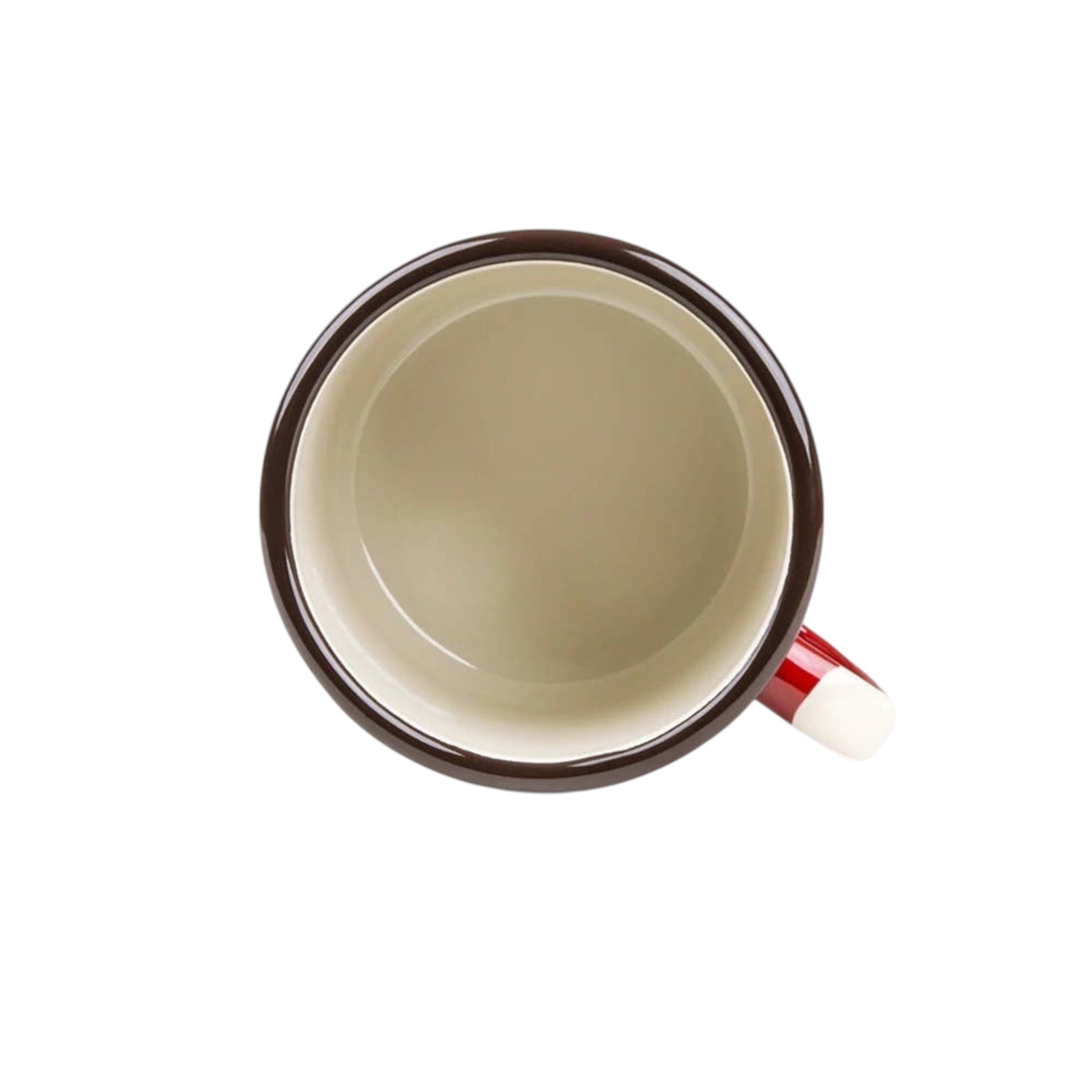 Forager Provisions LTD Emalco Enamelware 22 oz Grand Canyon camping mug viewed from directly above