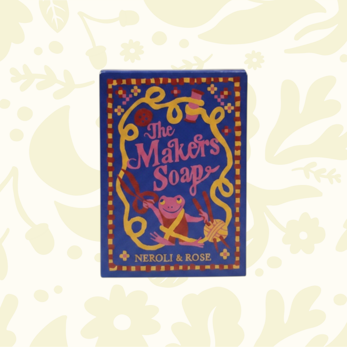Forager Provisions LTD Growing Wilder The Makers Soap bar in blue packaging with a whimsical frog and craft illustration