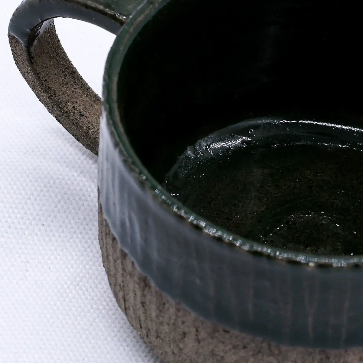 Forager Provisions LTD Ribera Bluverde Arte handmade stoneware mug in smoked grey with a textured, rustic finish.