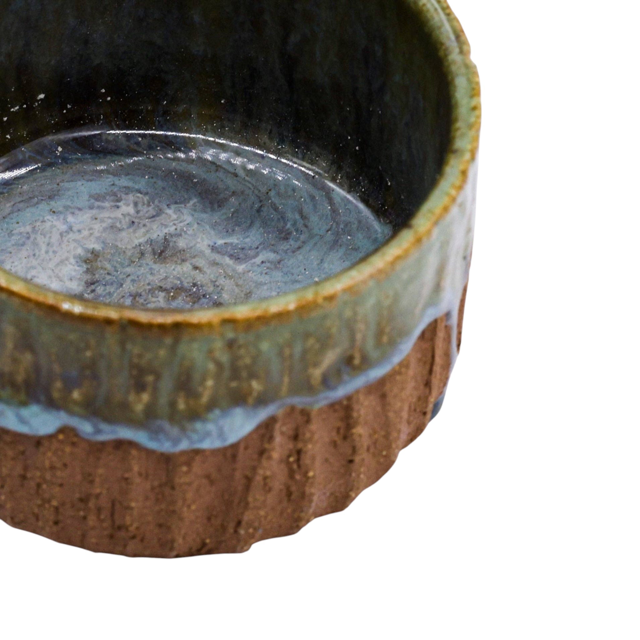 Forager Provisions LTD Ribera Bluverde Arte handmade stoneware mug with textured base and blue-green glazed interior
