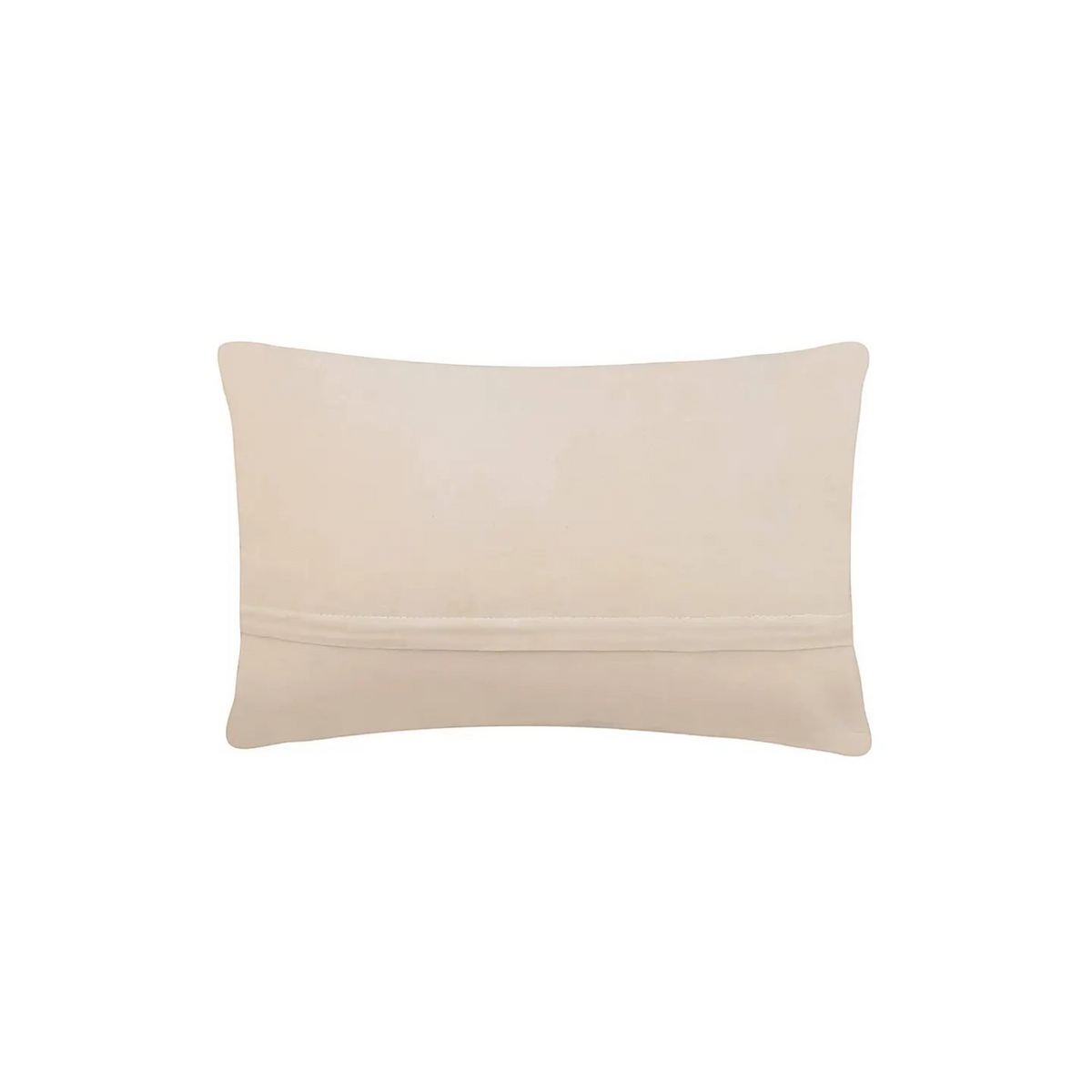 Forager Provisions LTD Peking Handicraft Happy Trails cushion showing the plain beige cotton fabric back