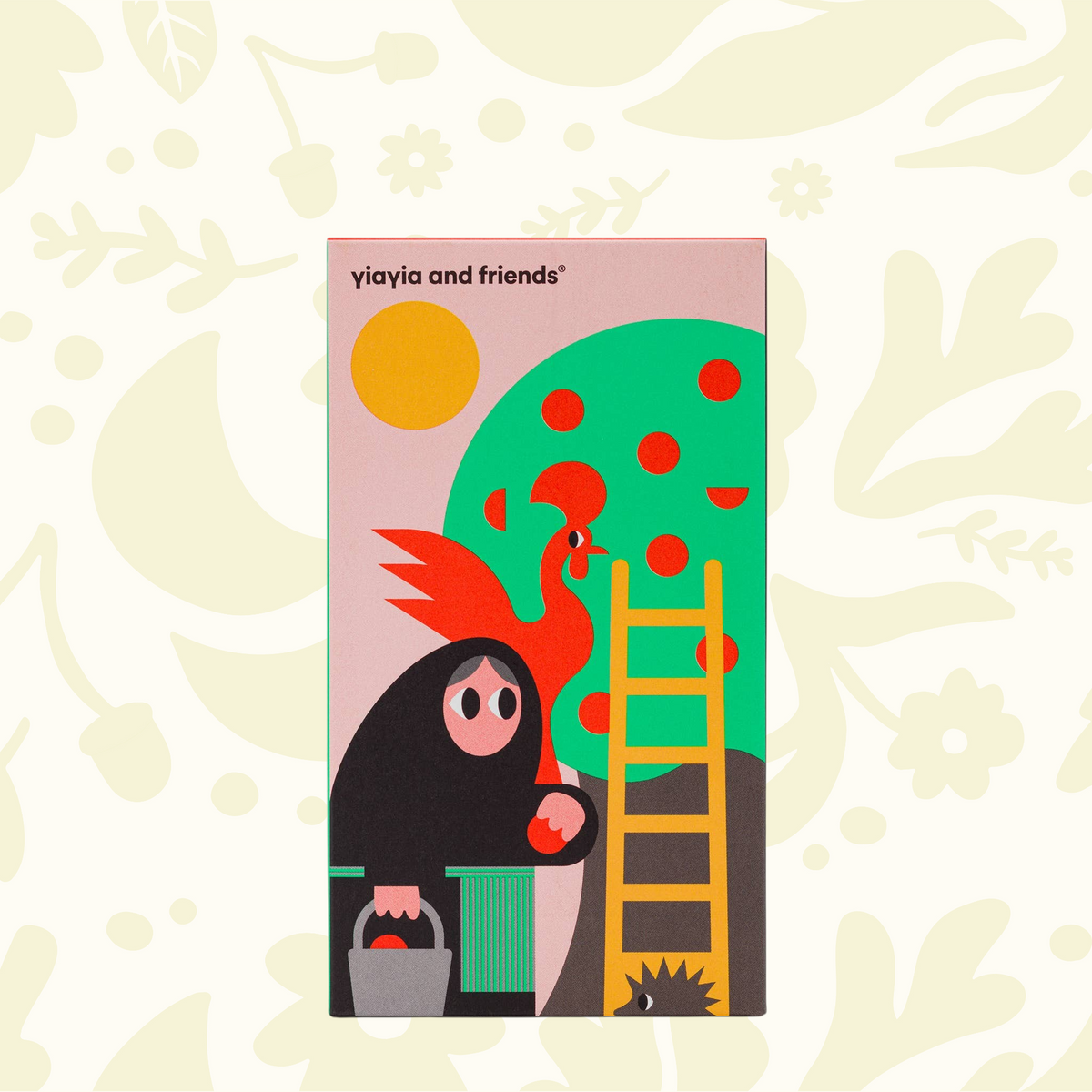 Forager Provisions LTD Mandarin Biscuits box featuring colorful folk art illustration of a woman harvesting fruit.