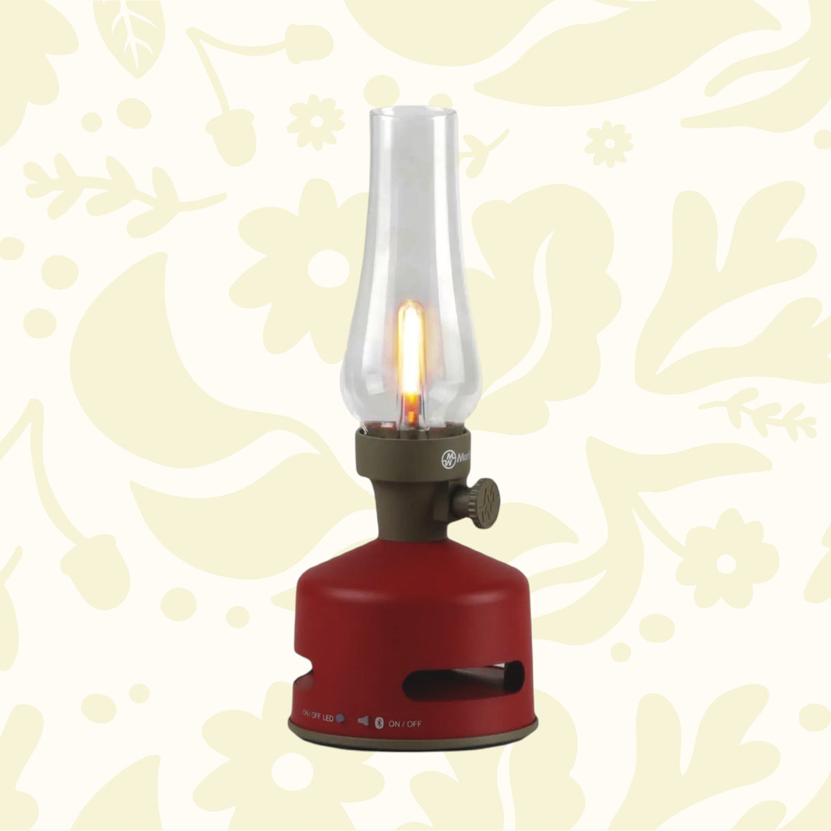 Forager Provisions LTD KOOKOO MoriMori raspberry red retro LED lantern with built-in Bluetooth speaker
