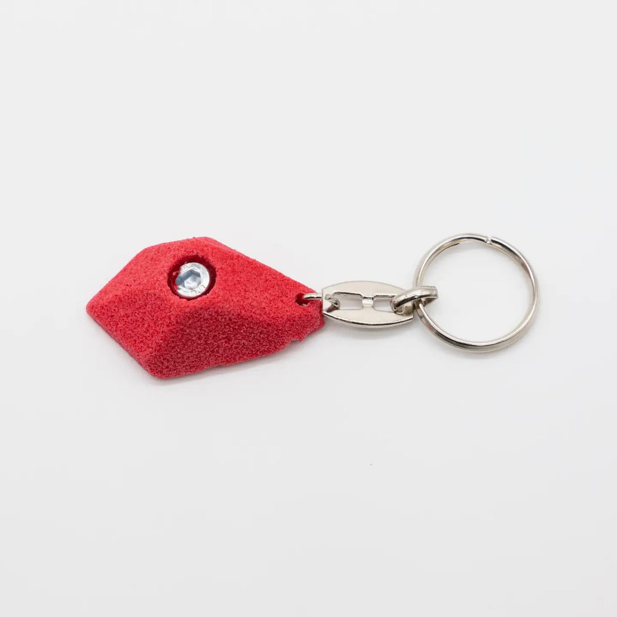 Forager Provisions LTD Seven Peaks red rock climbing hold keychain with a durable metal ring