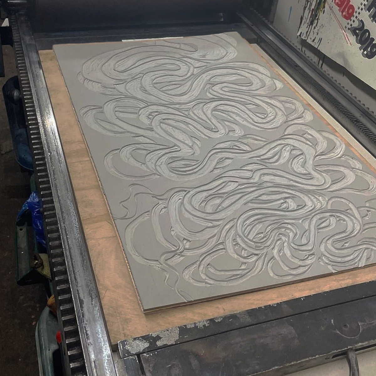Forager Provisions LTD printing plate for Field Notes Is The River Alive? notebook covers with abstract river design