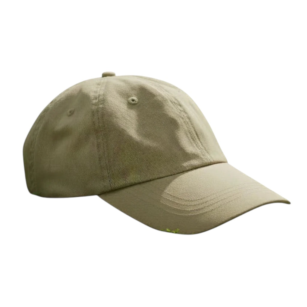 Forager Provisions LTD sand cotton dad cap with a low-profile 6-panel unstructured design for custom patches.