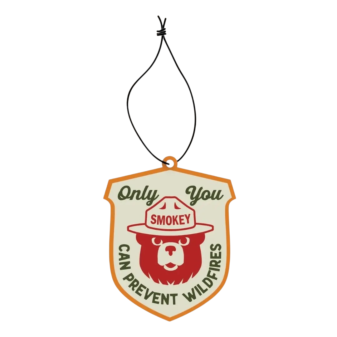Forager Provisions LTD Good & Well Supply Co Smokey Bear hanging air freshener with pine and sage scent