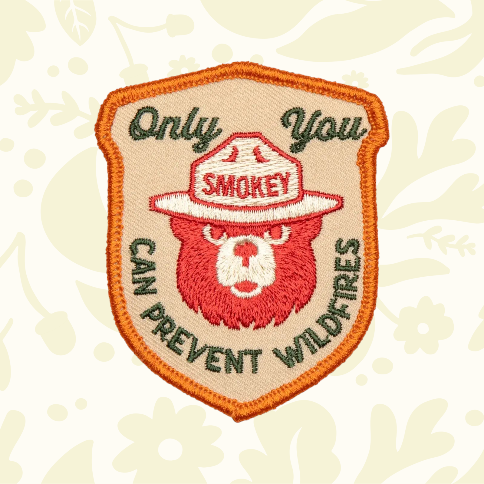 Forager Provisions LTD Smokey Bear Only You embroidered patch with heritage design for outdoor gear and backpacks.