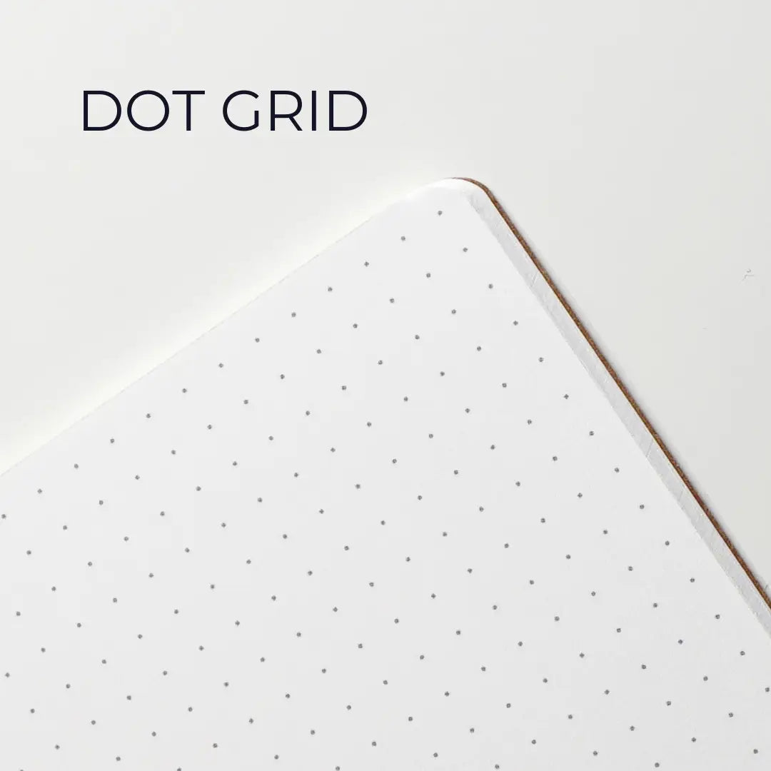 Forager Provisions LTD Tomoe River pocket notebook page with a dot grid layout on smooth white paper