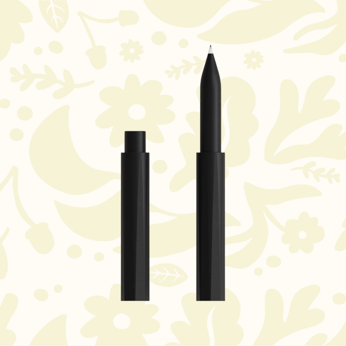 Forager Provisions LTD Tom’s Studio The Wren refillable black anodised aluminium pen with Japanese fibre tip