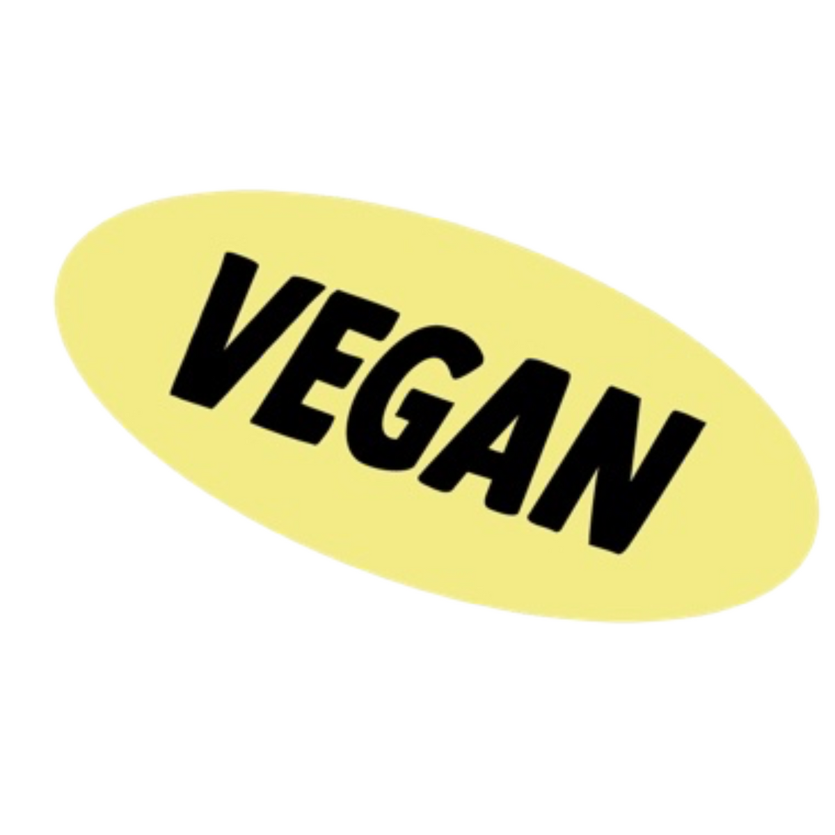 Forager Provisions LTD vegan label in black text on a pale yellow oval background