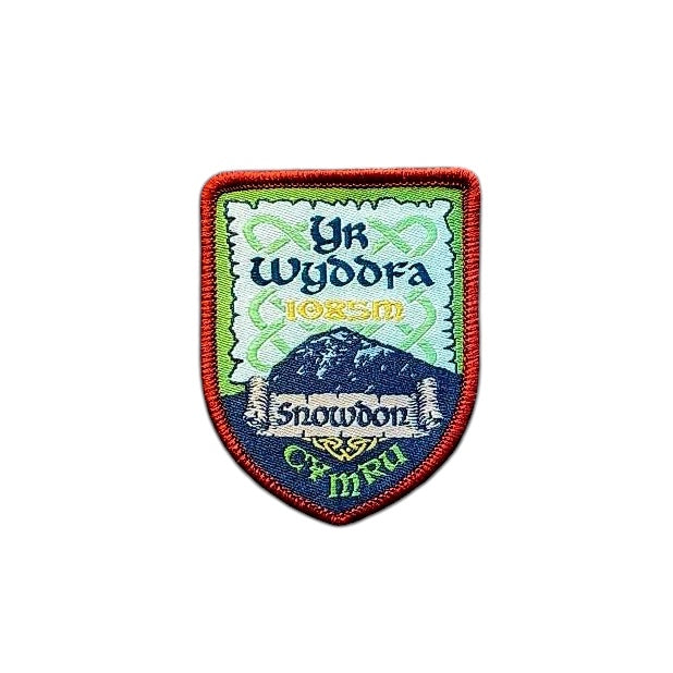 Forager Provisions LTD Yr Wyddfa Snowdon embroidered patch with mountain silhouette and Welsh dragon detail